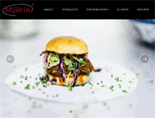 Tablet Screenshot of miskinfoods.com